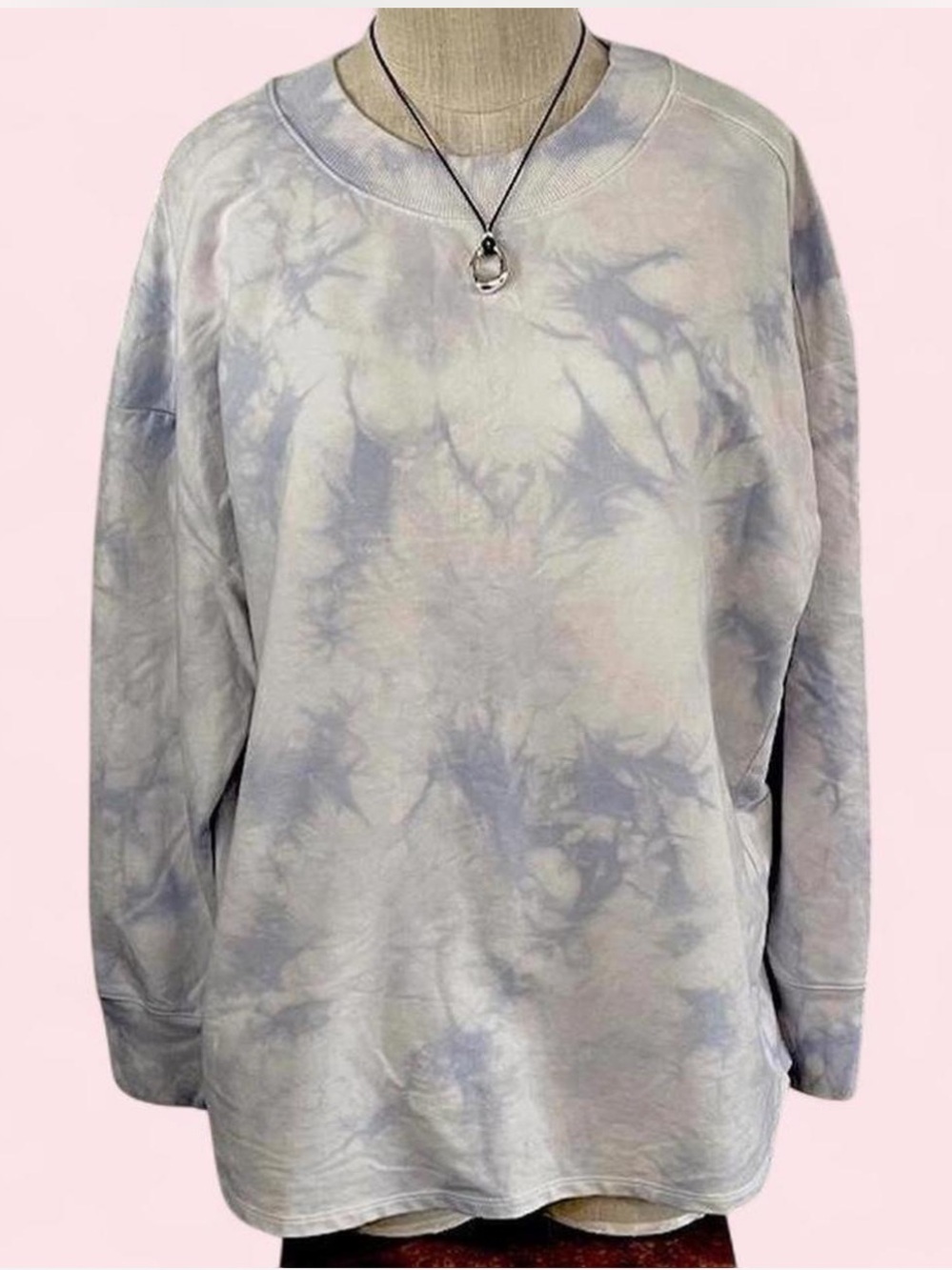 White and Blue Sweatshirt - all in motion
